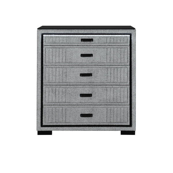 Isaiah - Upholstered Chest With LED Lighting