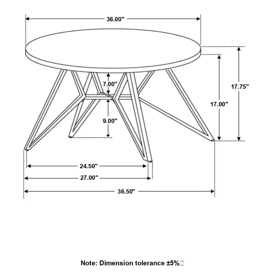 Hadi Round SmartTop Coffee Table Cement and Gunmetal by Unique Piece Furniture