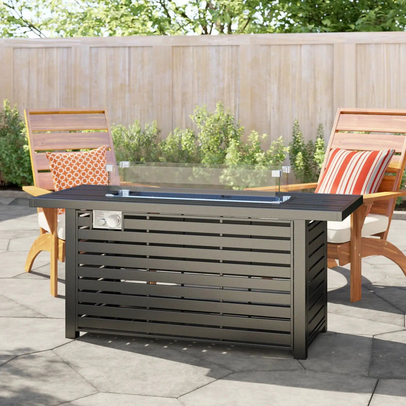 Propane Outdoor Fire Pit Table With Lid Versatile Fuel Options by HouseOfZazla