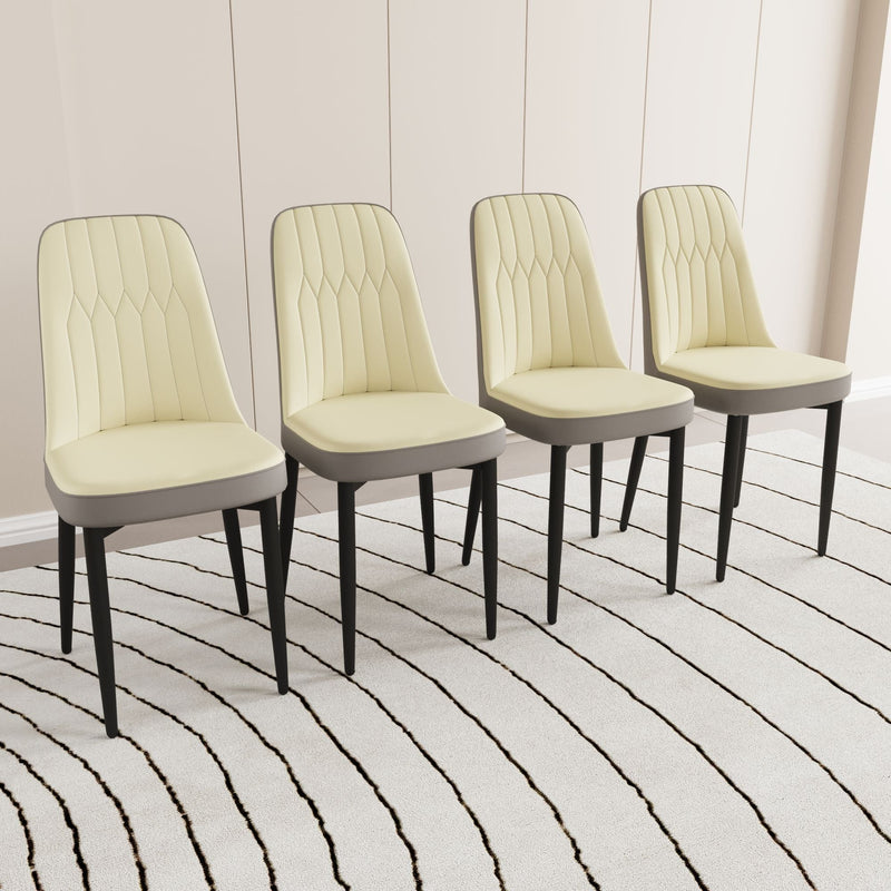 Modern Dining Chair With Cushions And Metal Legs by Unique Piece Furniture