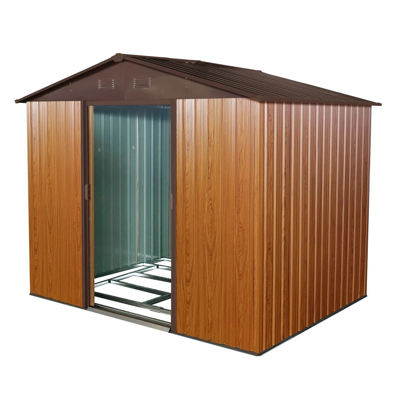 Outdoor Metal Storage Shed With Floor Base by HouseOfZazla