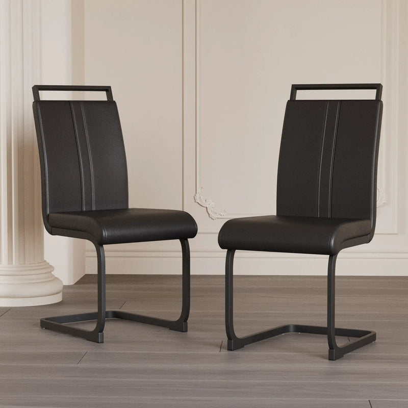 Modern Dining Chairs With High Back Upholstered Design Metal Legs by Unique Piece Furniture