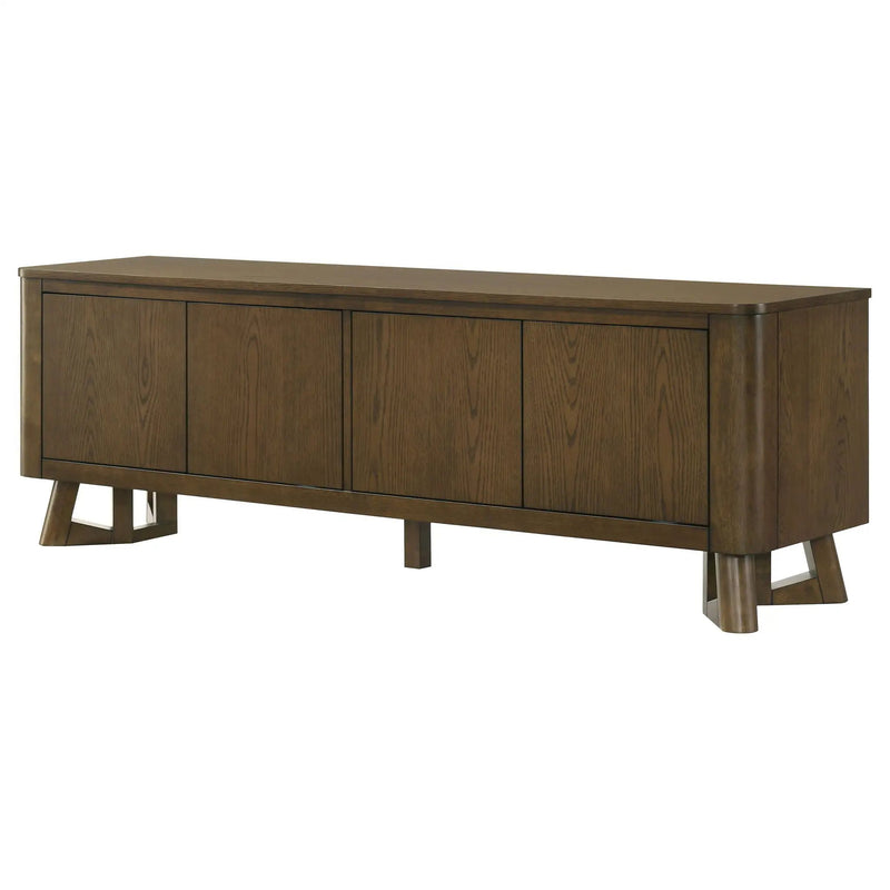 Trotter 71-inch 4-Door Wood TV Stand Media Console Brown by Unique Piece Furniture