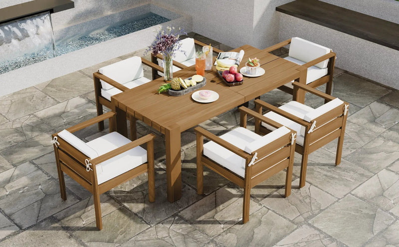TREXM 7-Piece Patio Dining Table Set for 6 by HouseOfZazla