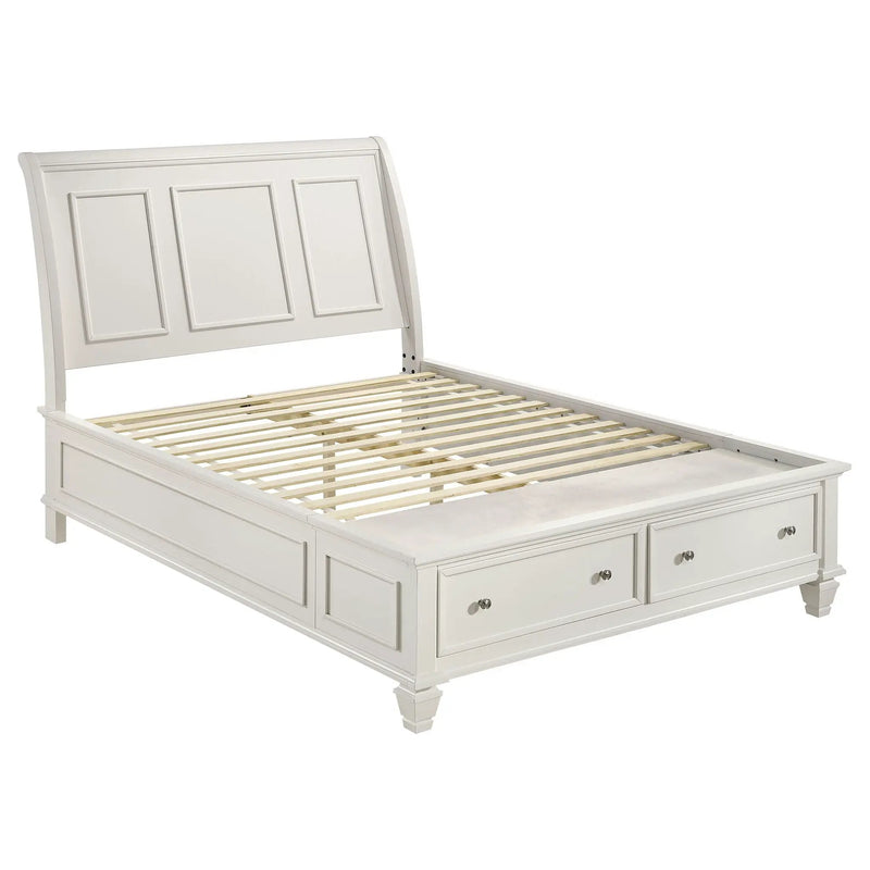 Rocco - 4 Piece Queen Bedroom Set - Cream White by HouseOfZazla