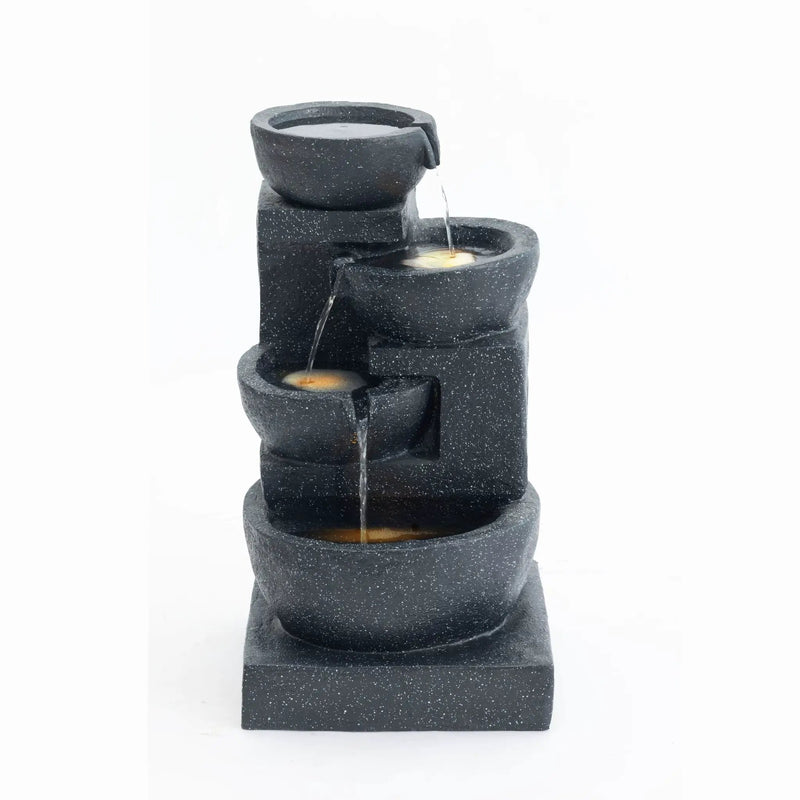 29-Inch Terrazzo Style LED Outdoor Indoor Water Fountain by HouseOfZazla