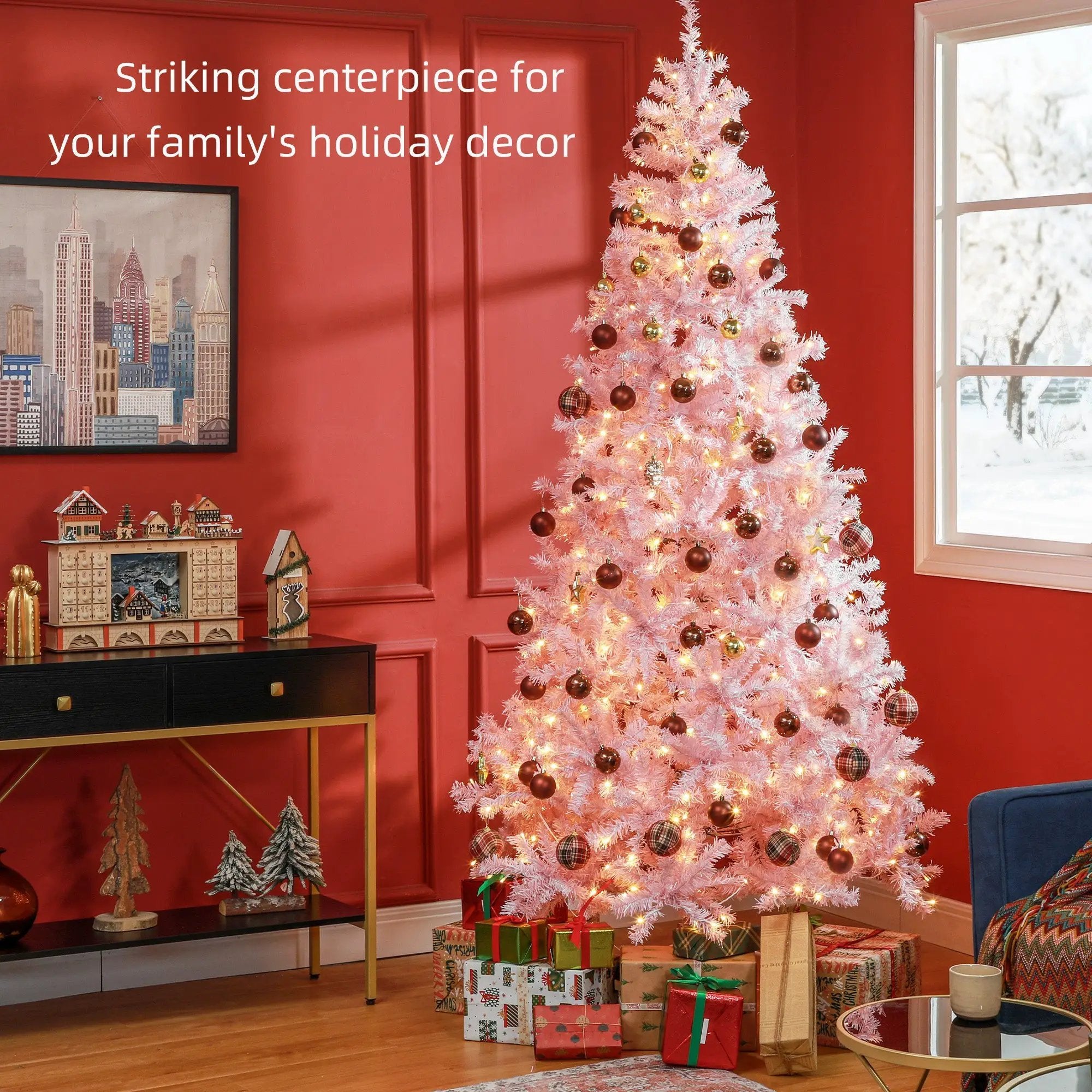 HOMCOM 7.5' Tall Prelit Christmas Tree by HouseOfZazla