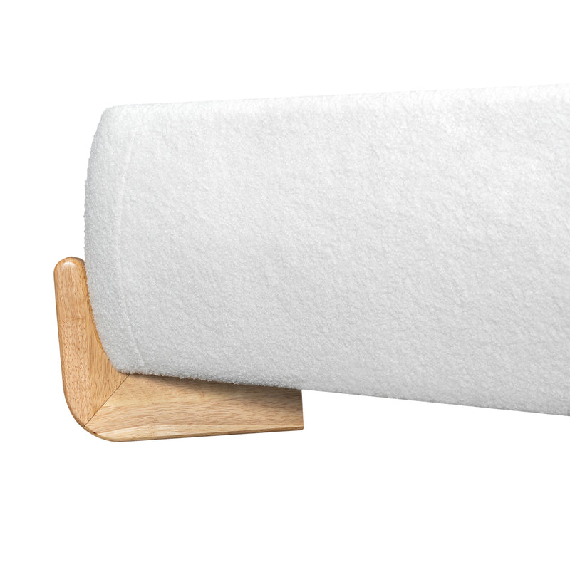 Elegant Boucle Upholstered Bed, Queen Size by HouseOfZazla