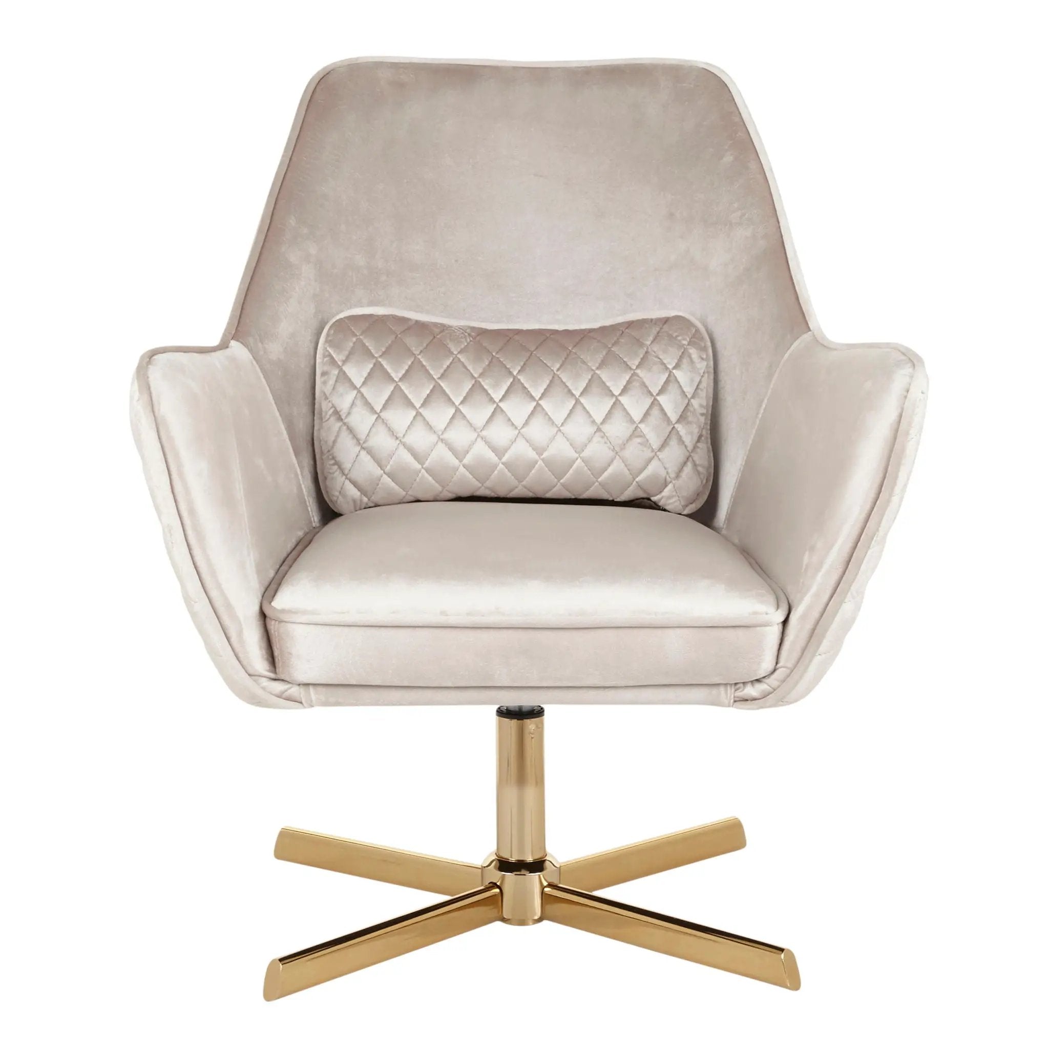 Diana - Contemporary Lounge Chair - Gold / Cream by Unique Piece Furniture