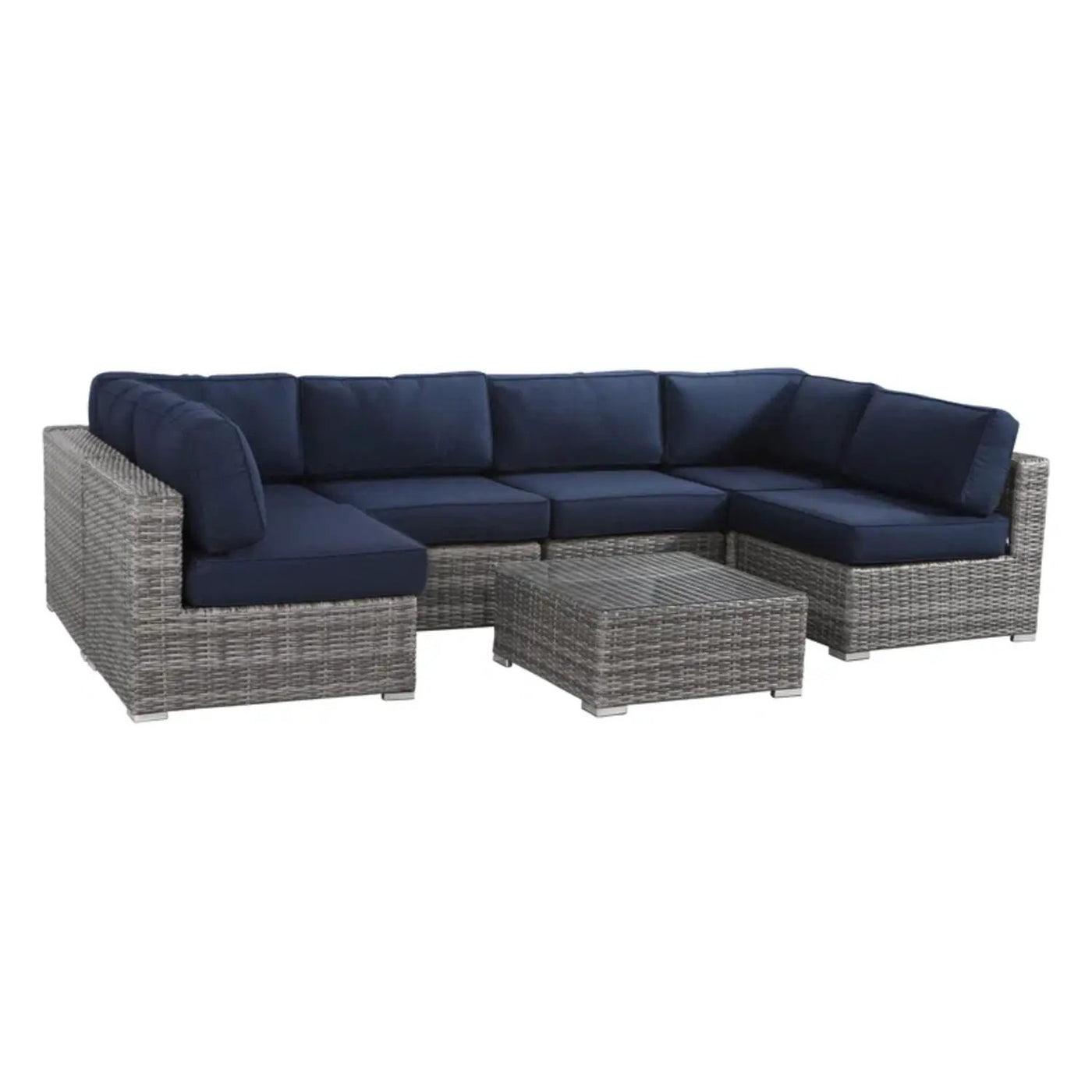 Seating Set With Cushions Handcrafted Wicker Design by HouseOfZazla
