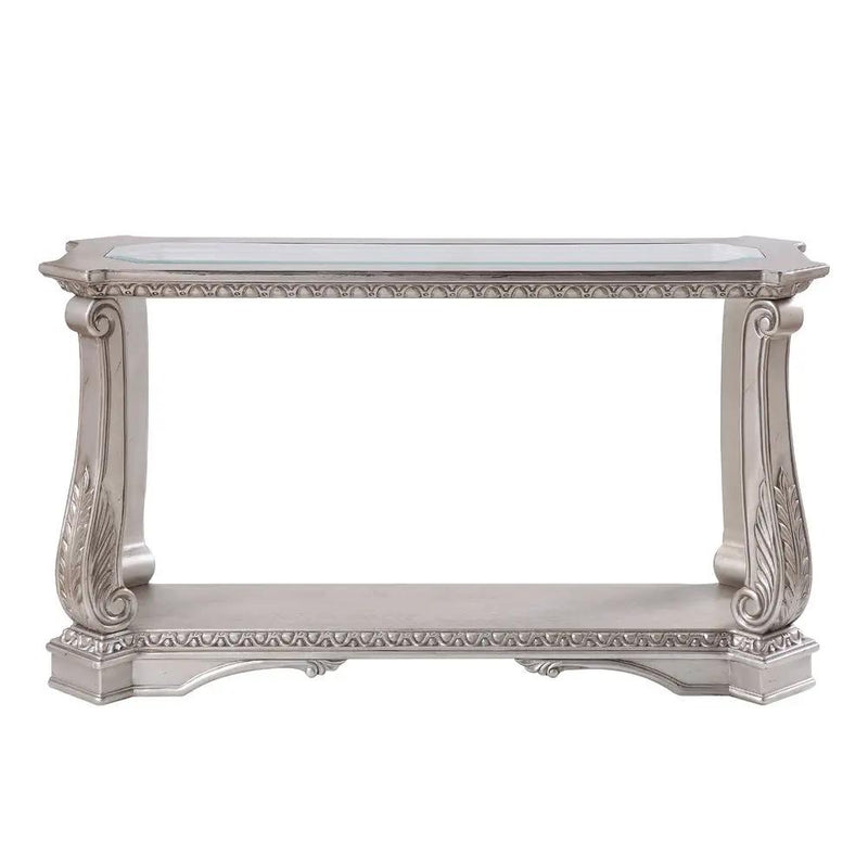Northville - Sofa Table - Clear Glass & Antique Silver by Unique Piece Furniture
