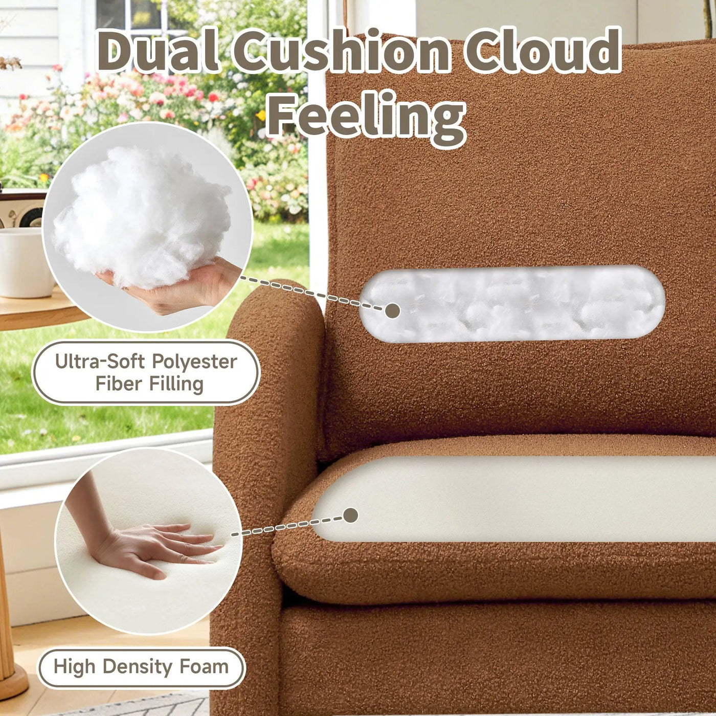 Modern Sherpa Upholstered Accent Chair, Comfortable Living Room Armchair, Lounge Chair For Bedroom, And Office by HouseOfZazla
