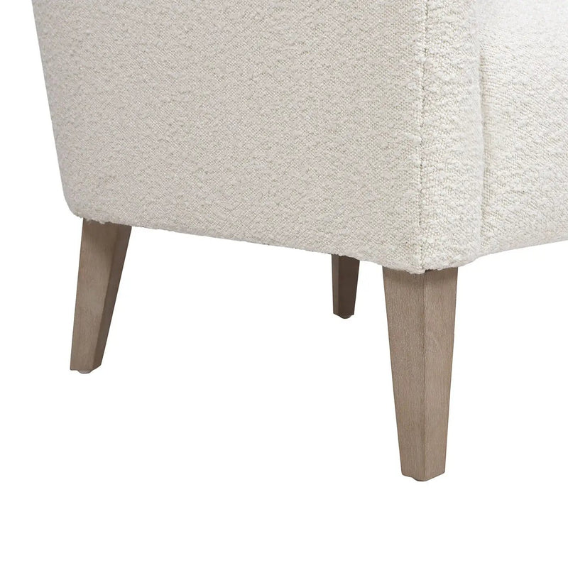 Nimbus - Curved Accent Chair - Ivory White by HouseOfZazla