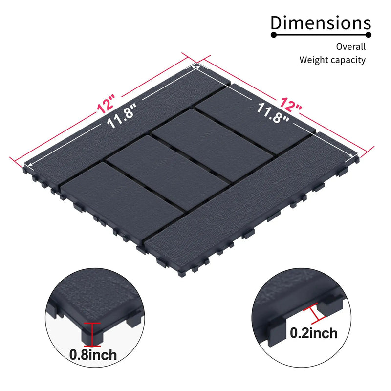 H Style Diy Module Interlocking Patio Deck Tiles by HouseOfZazla