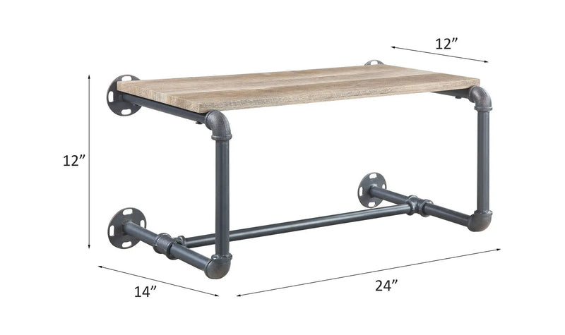 Brantley - Wall Rack - Oak & Sandy Gray by Unique Piece Furniture
