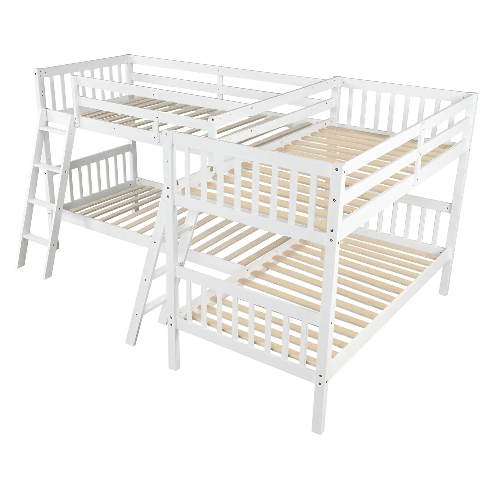 L Shaped Bunk Bed With Ladder by HouseOfZazla