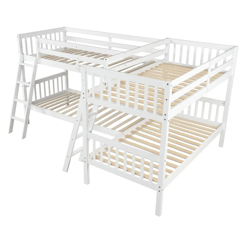 L Shaped Bunk Bed With Ladder by HouseOfZazla