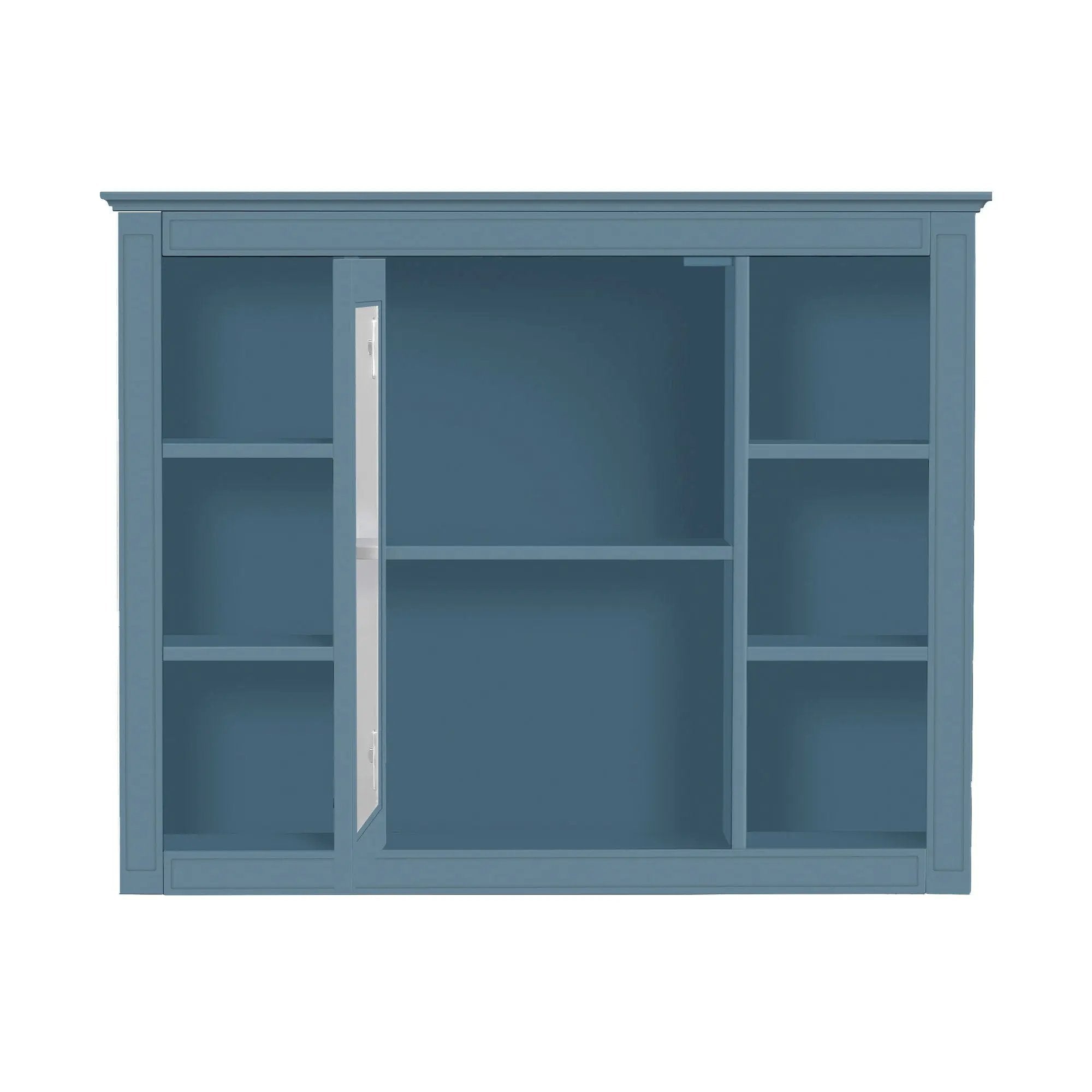 Wall Mounted Medicine Cabinet With Mirror, Storage Cabinet Featuring 6 Open Shelves And Adjustable Interior by HouseOfZazla