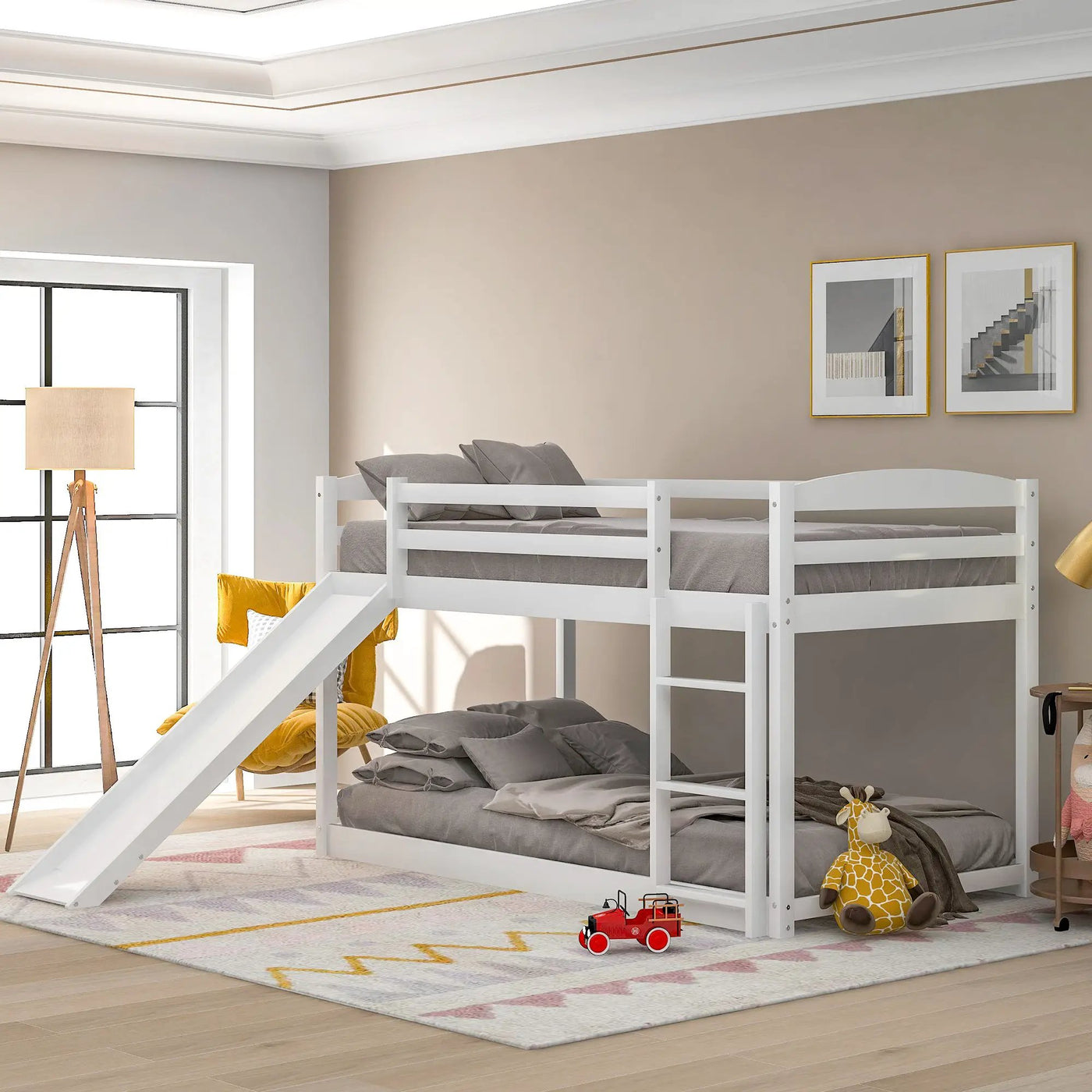 Durable Bunk Bed With Convertible Slide And Ladder by HouseOfZazla