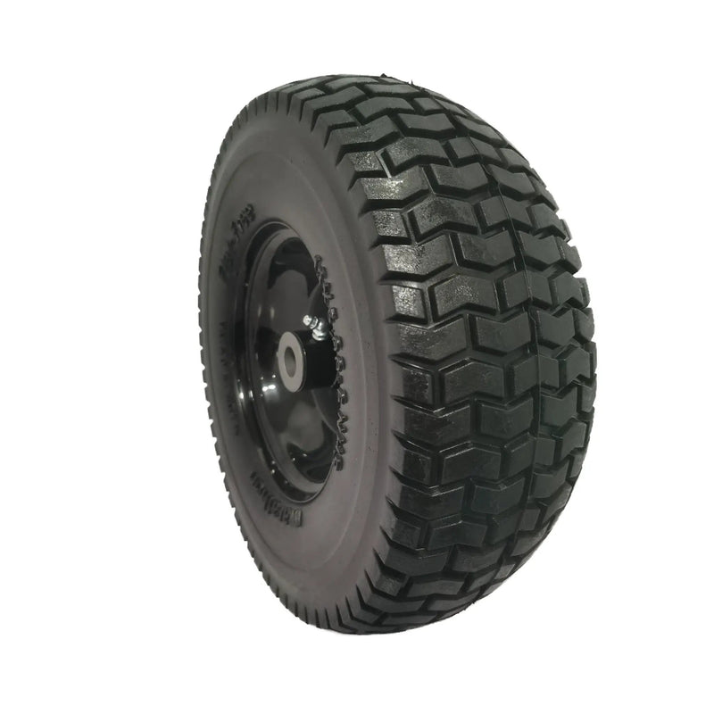 Flat Free Tire And Wheel Assemblies For Riding Lawn Mowers With 3" Hub - Black by HouseOfZazla