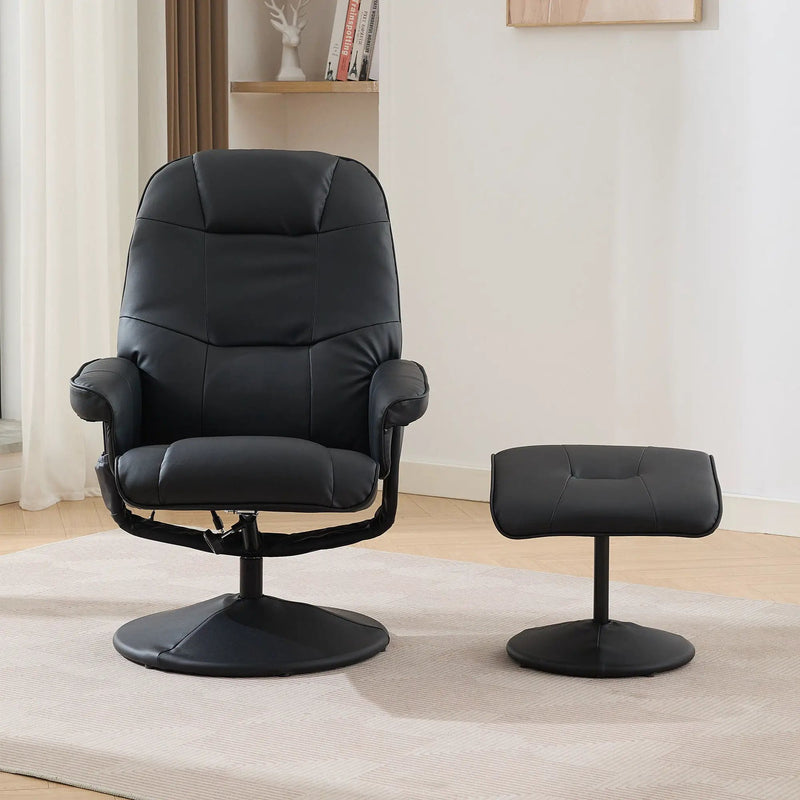 360° Swivel Reclining Chair With Wrapped Base, 5 Point Vibration Massage by HouseOfZazla