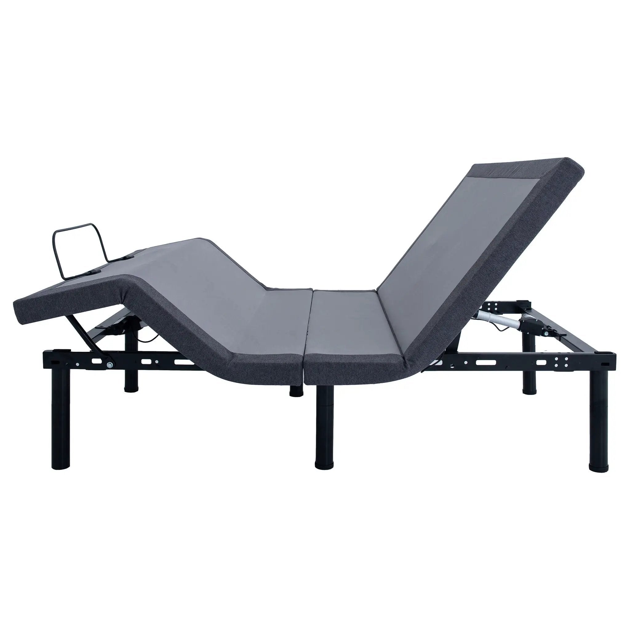 Negan Twin Extra Long Adjustable Bed Base Grey and Black by Unique Piece Furniture