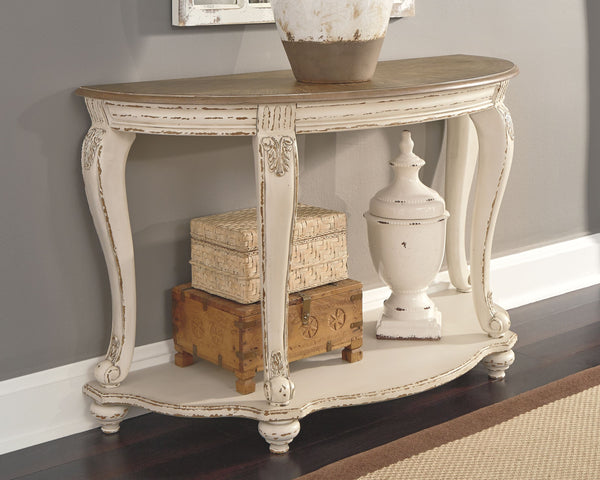 Realyn - Sofa Table - White / Brown, photo 2 of 7