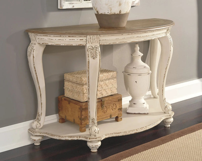 Realyn - Sofa Table - White / Brown by Unique Piece Furniture