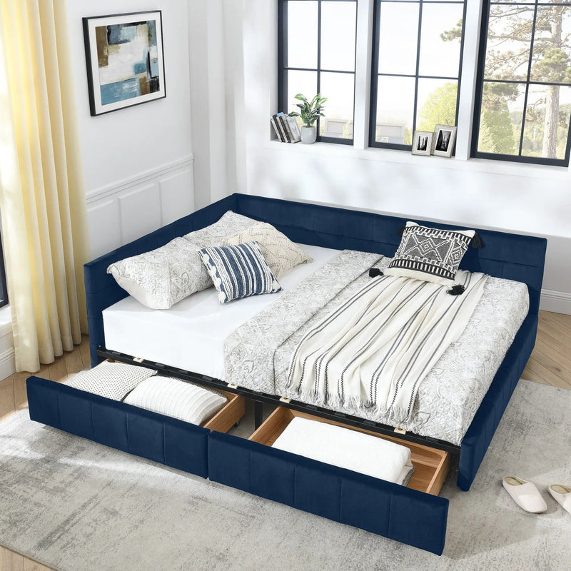 Upholstered Bed Frame With Tufted Backrest And Armrests by Unique Piece Furniture