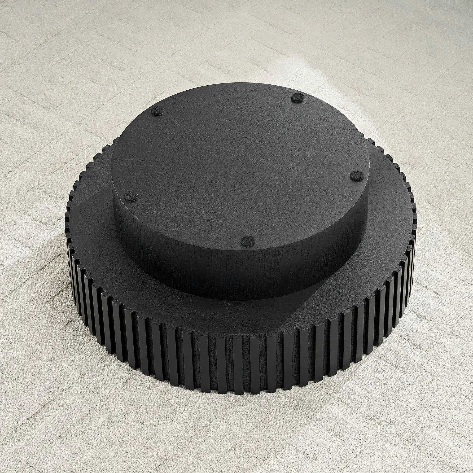 31.49'' Nesting Round Wood Coffee Table with Storage by HouseOfZazla