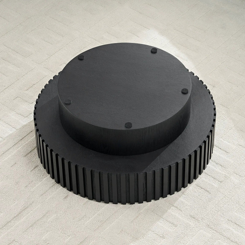 31.49'' Nesting Round Wood Coffee Table with Storage by HouseOfZazla