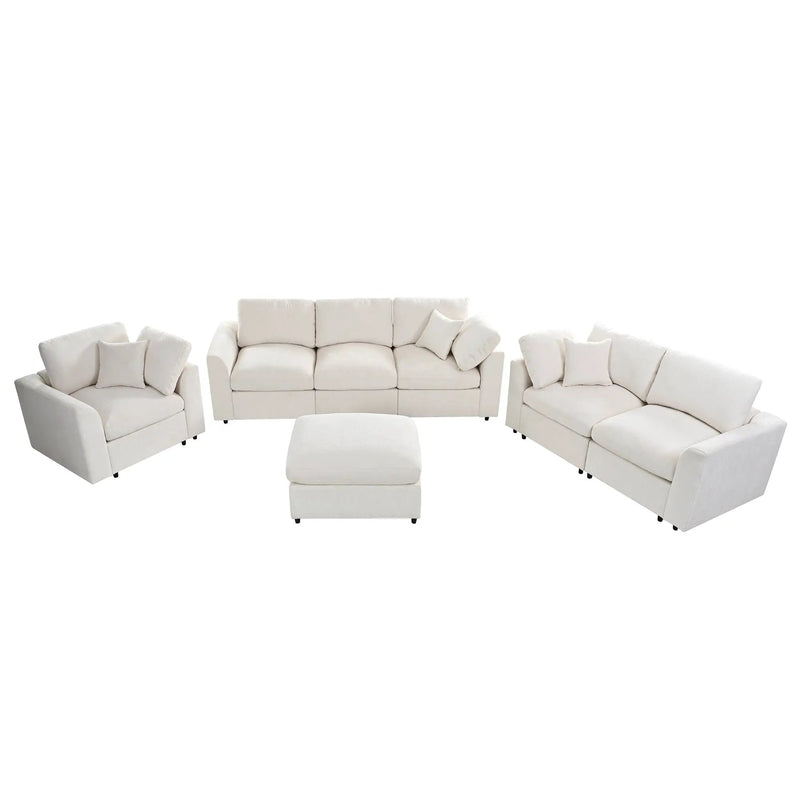 U-Style 4-Piece Modular Sofa Set by HouseOfZazla
