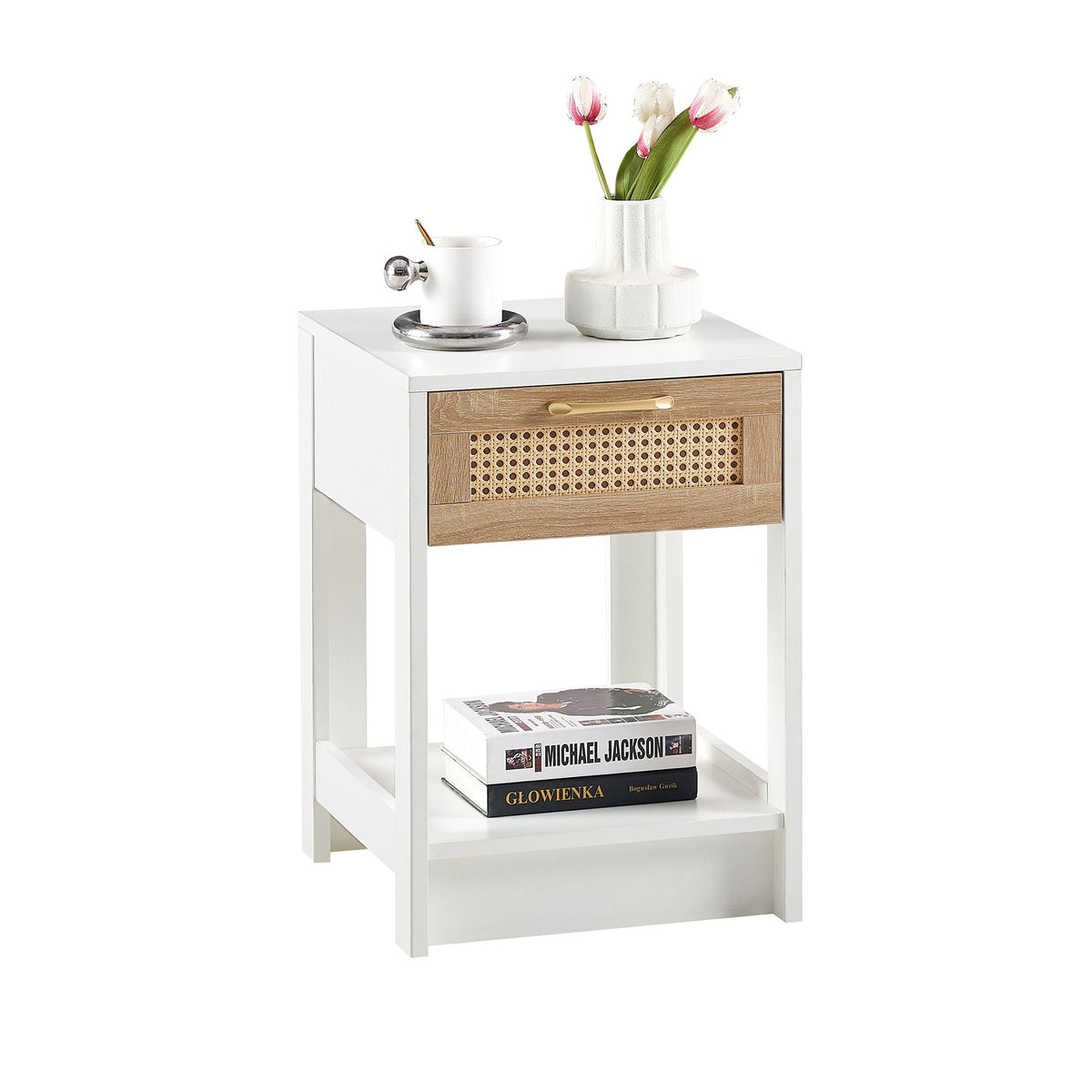 Modern Rattan Nightstand with Functional Drawer - Available in 3 Colors, photo 5 of 40