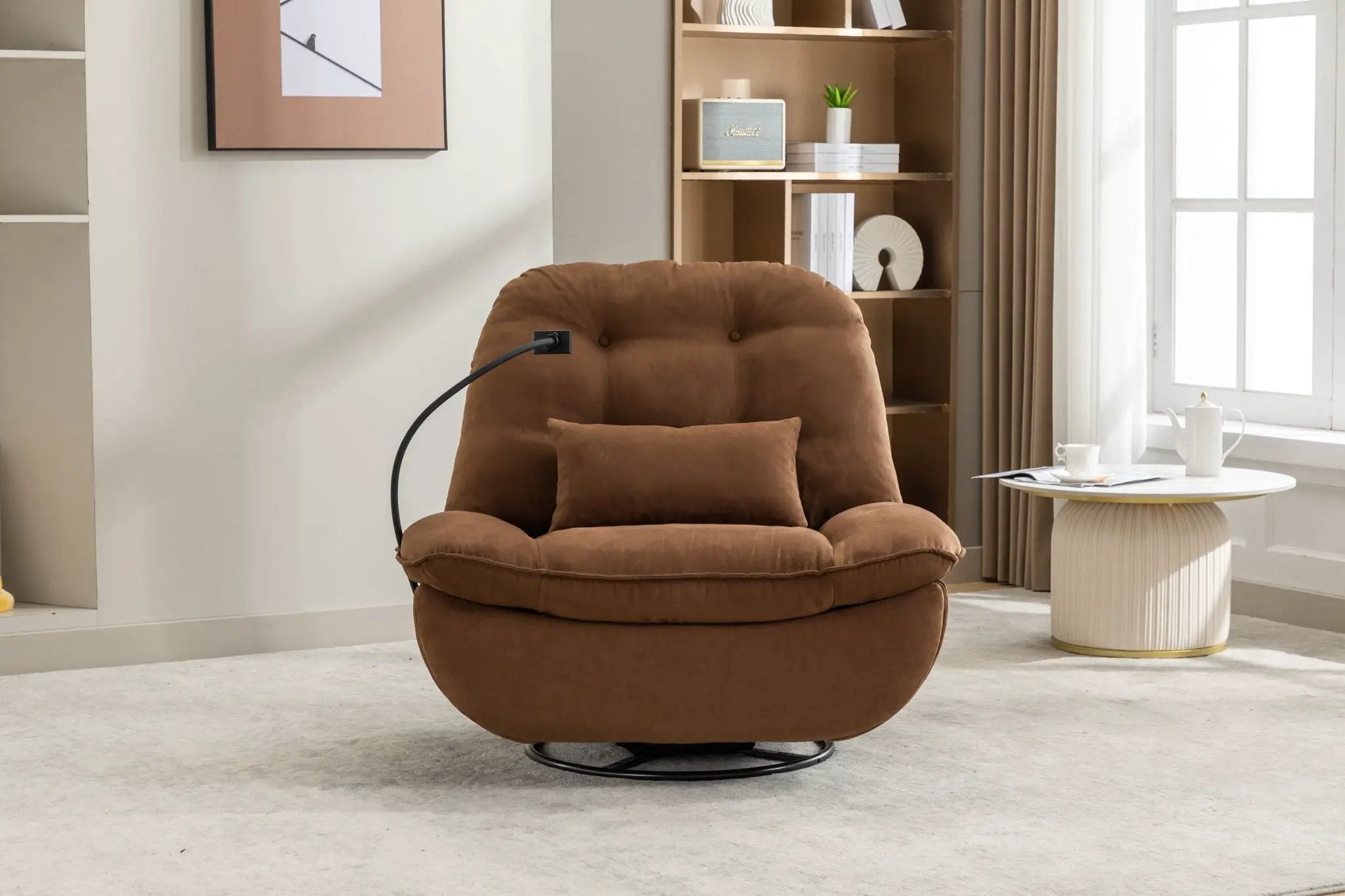 Power Recliner Swivel Glider USB Charger With tooth Music Player, Sleep, Working, Game And Leisure by Unique Piece Furniture