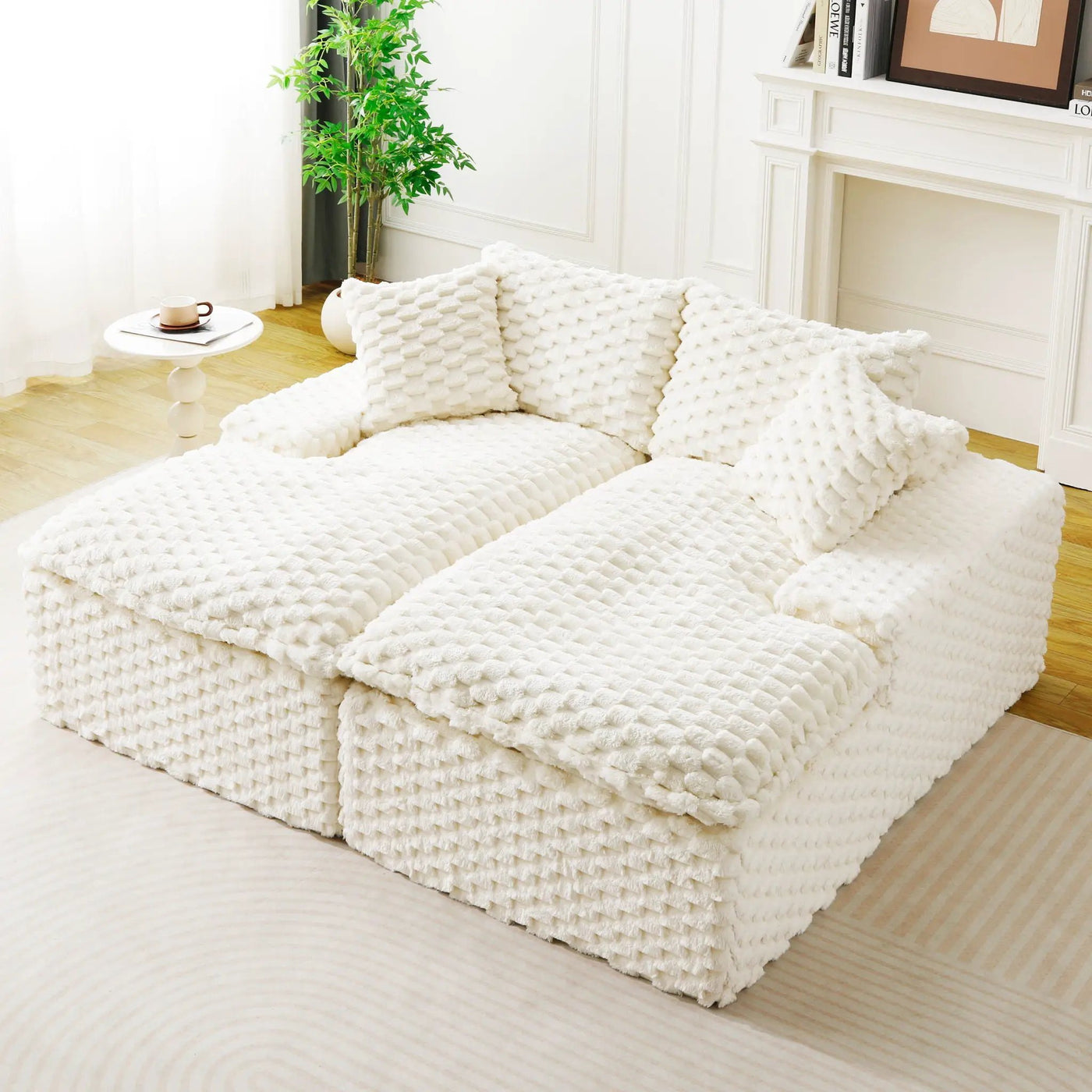 Double Chaise Lounge With Full Compressed Sponge by Unique Piece Furniture