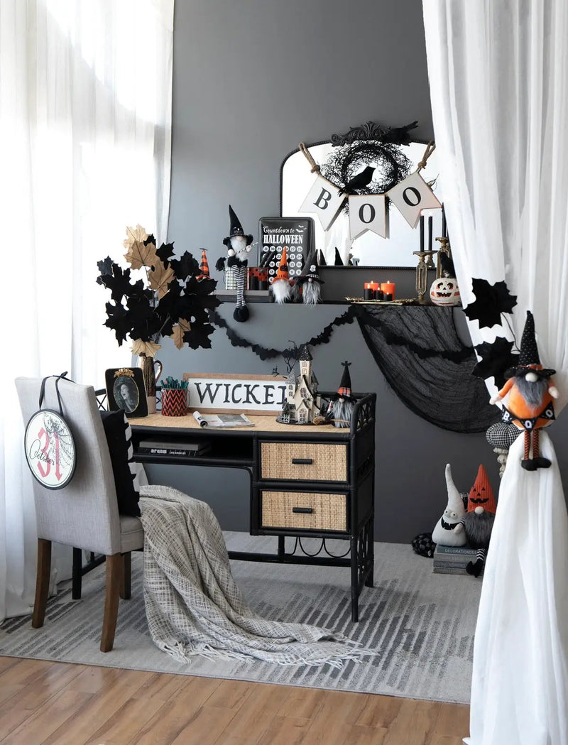 Set of 2, 10.6"H Halloween Gnome Decor by HouseOfZazla