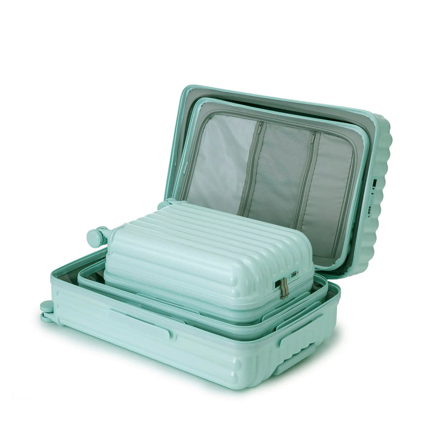 20" / 24" / 28" 3 Pieces / Set Spinner Wheel Luggage, Carry On Suitcase, With Cup Holder & USB Port & Phone Holder by HouseOfZazla