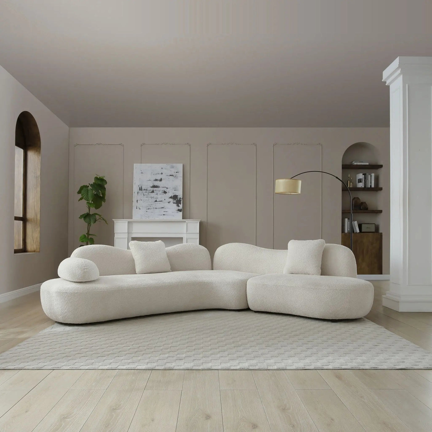 Modern Curved Modular 5 Seater Sofa by HouseOfZazla
