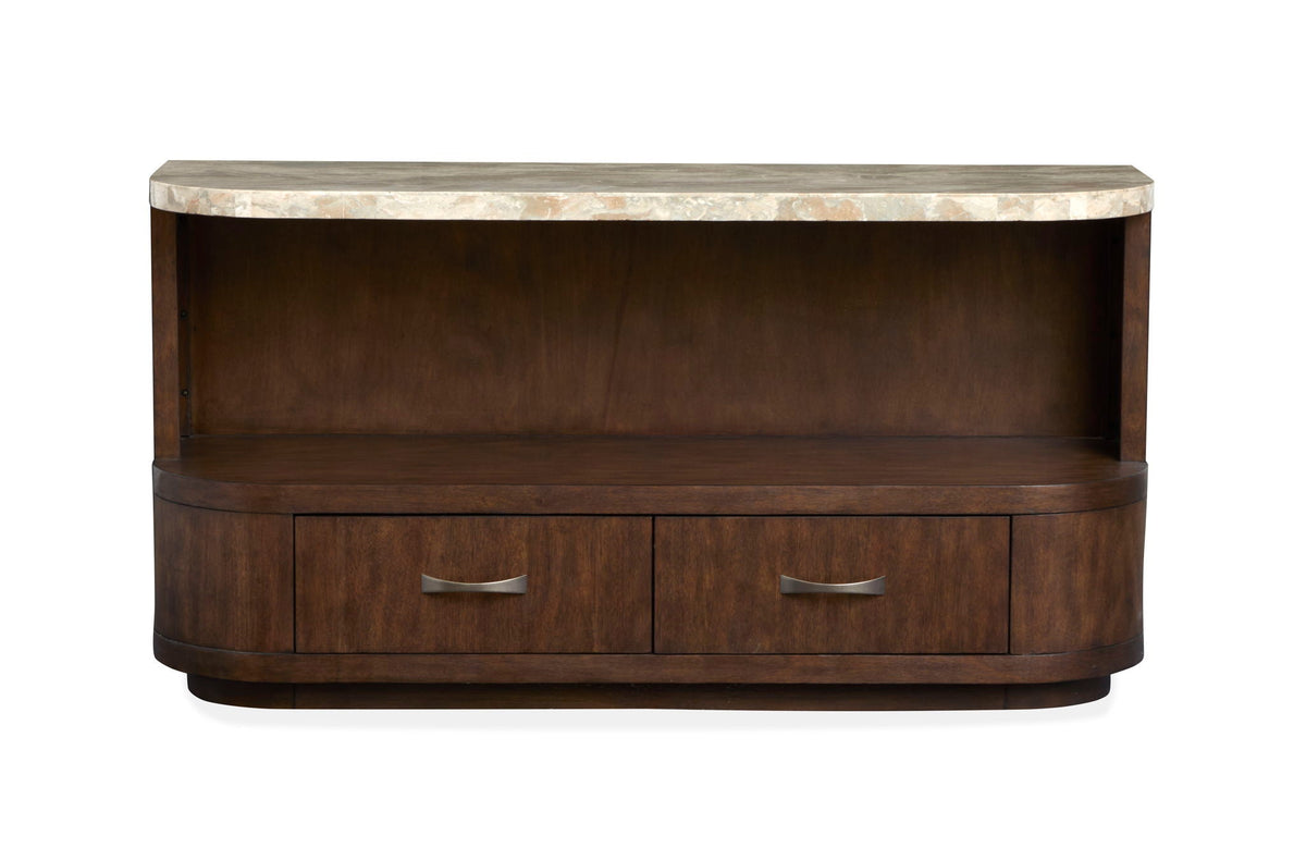 McPherson - Demilune Sofa Table - Burnt Umber, photo 2 of 7