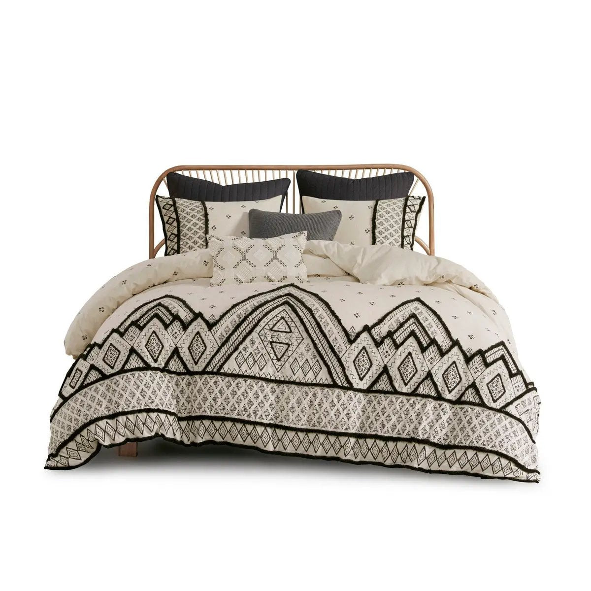 Full/Queen 3 Piece Flax and Cotton Blended Duvet Cover Set by HouseOfZazla