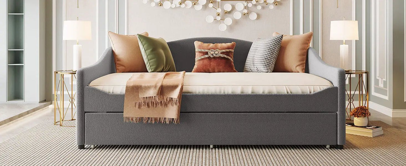 Upholstered Daybed With Light And Trundle by HouseOfZazla