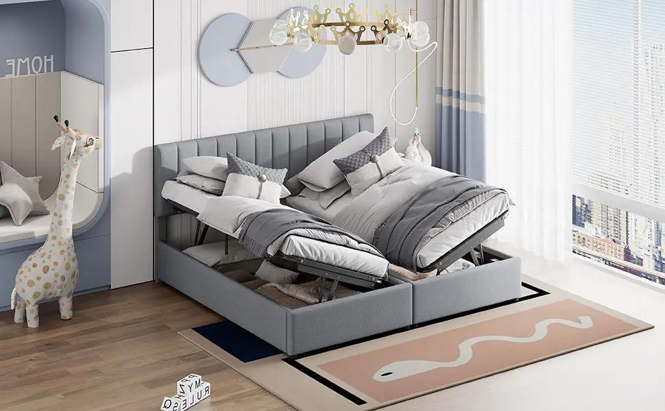 Upholstered Platform Bed With A Hydraulic Storage System by HouseOfZazla