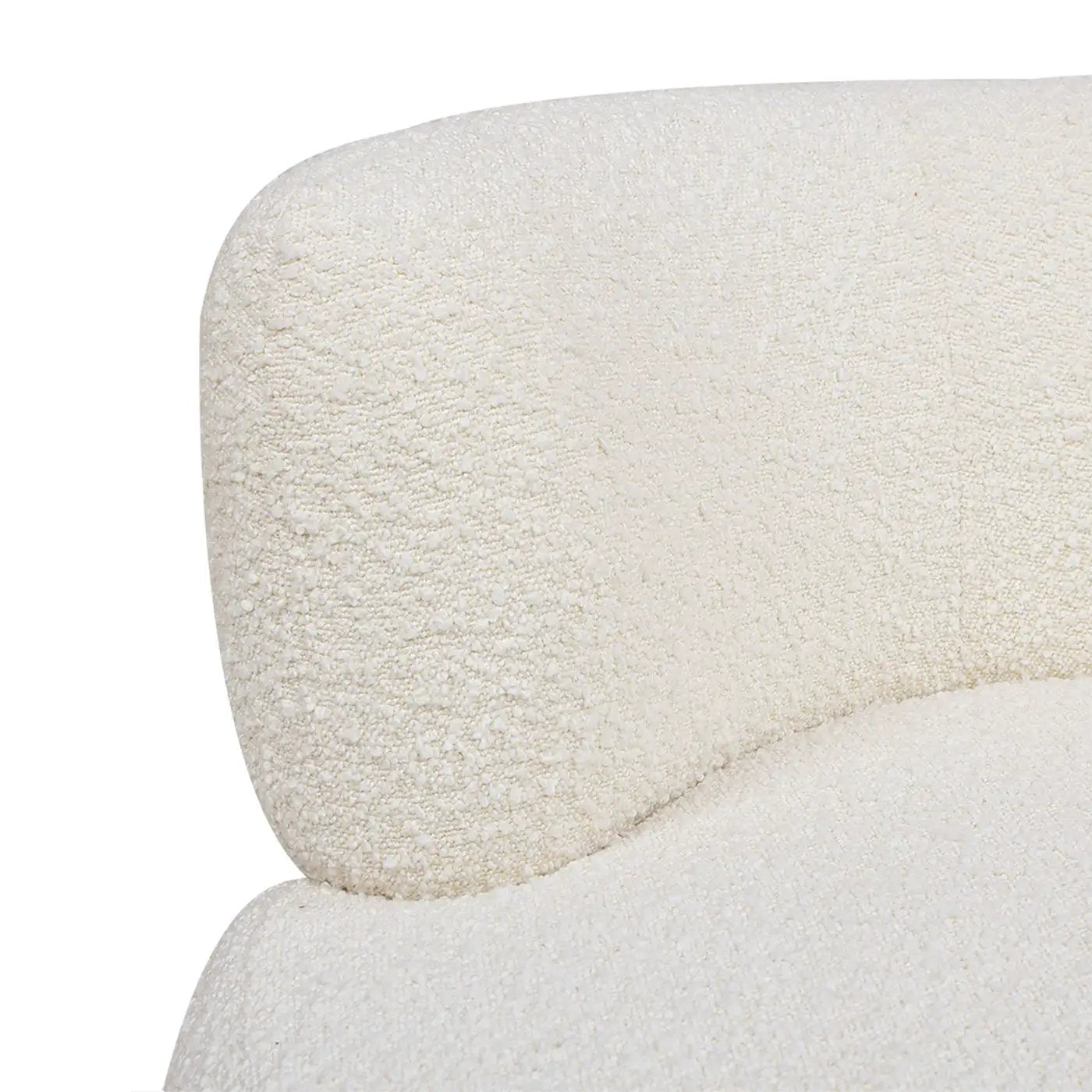 Fuji - 360 Swivel Low Barrel Back Accent Chair - Ivory White by HouseOfZazla