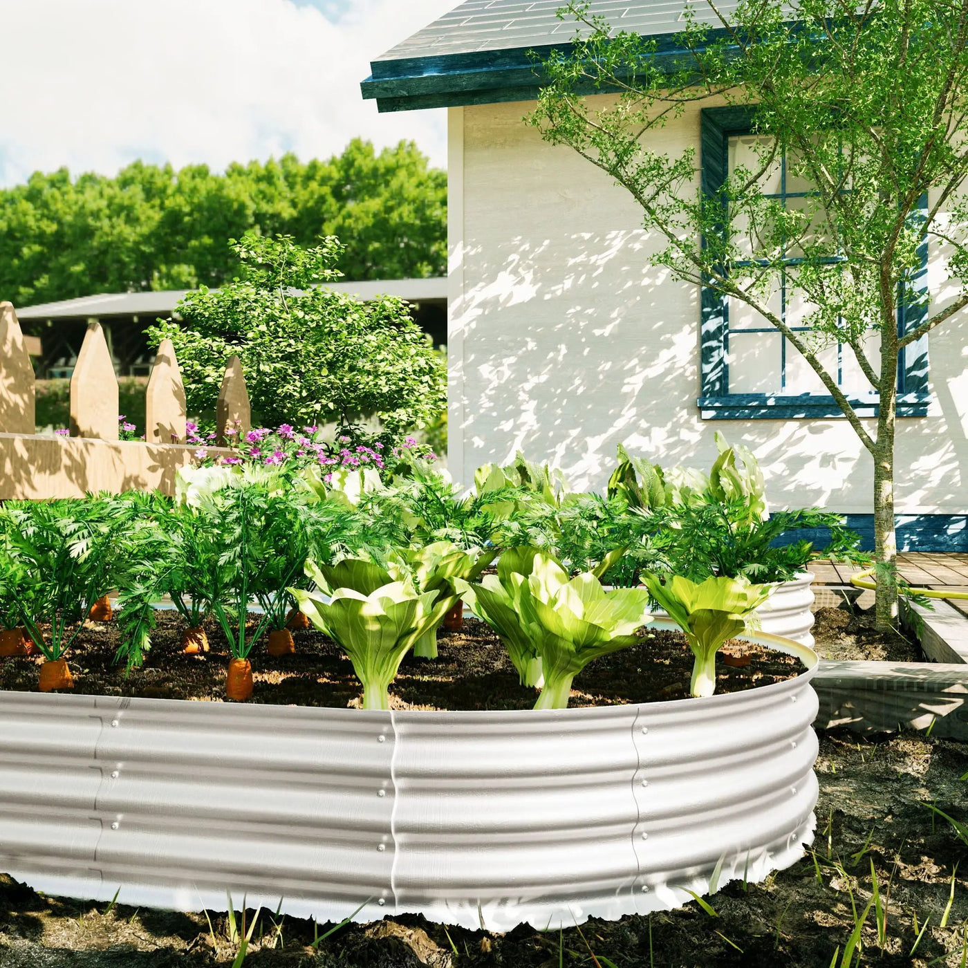 Heavy Duty Galvanized Raised Garden Bed Kit For Vegetables, Flowers & Herbs by HouseOfZazla