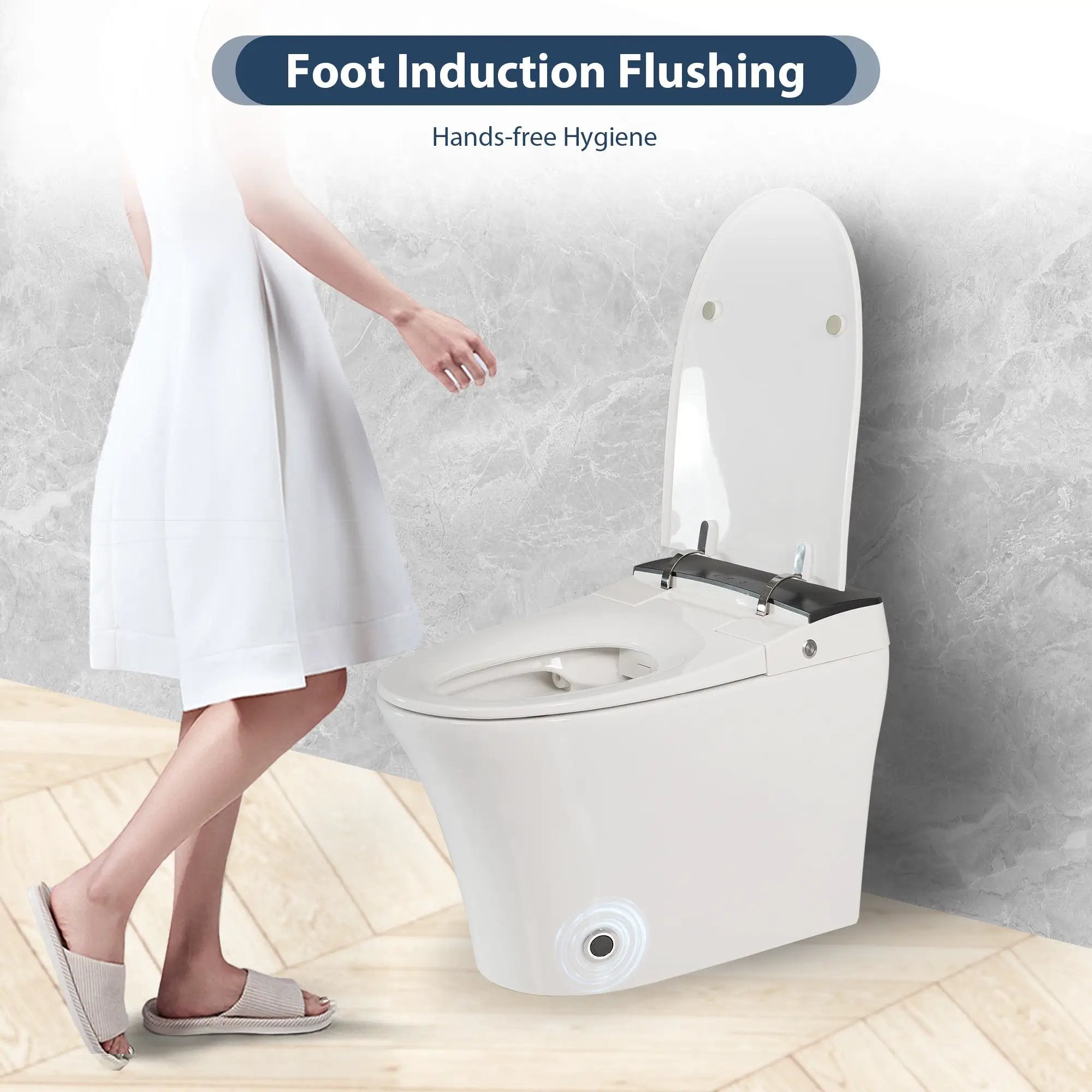 Heated Seat Smart Toilet, One Piece Design by HouseOfZazla