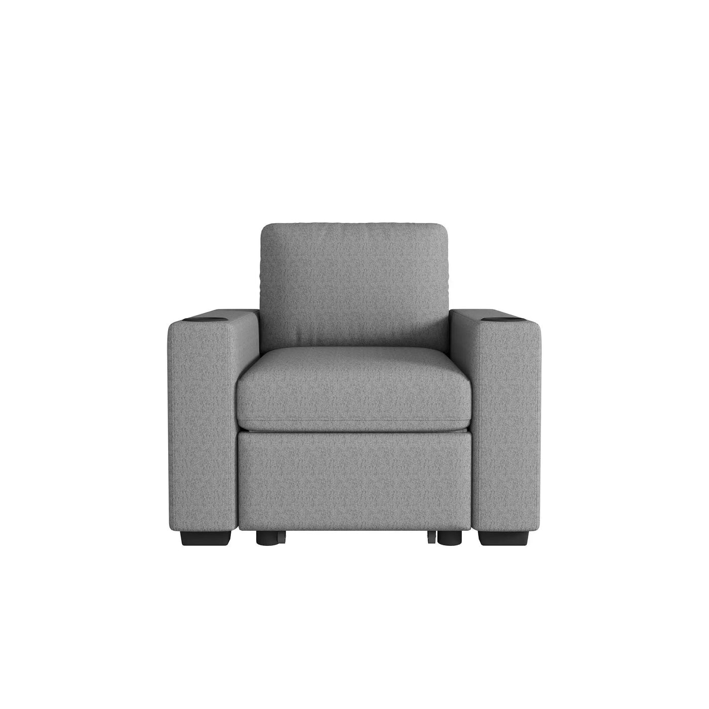 Single Pull Out Sofa Bed With USB Ports And Cup Holders by HouseOfZazla
