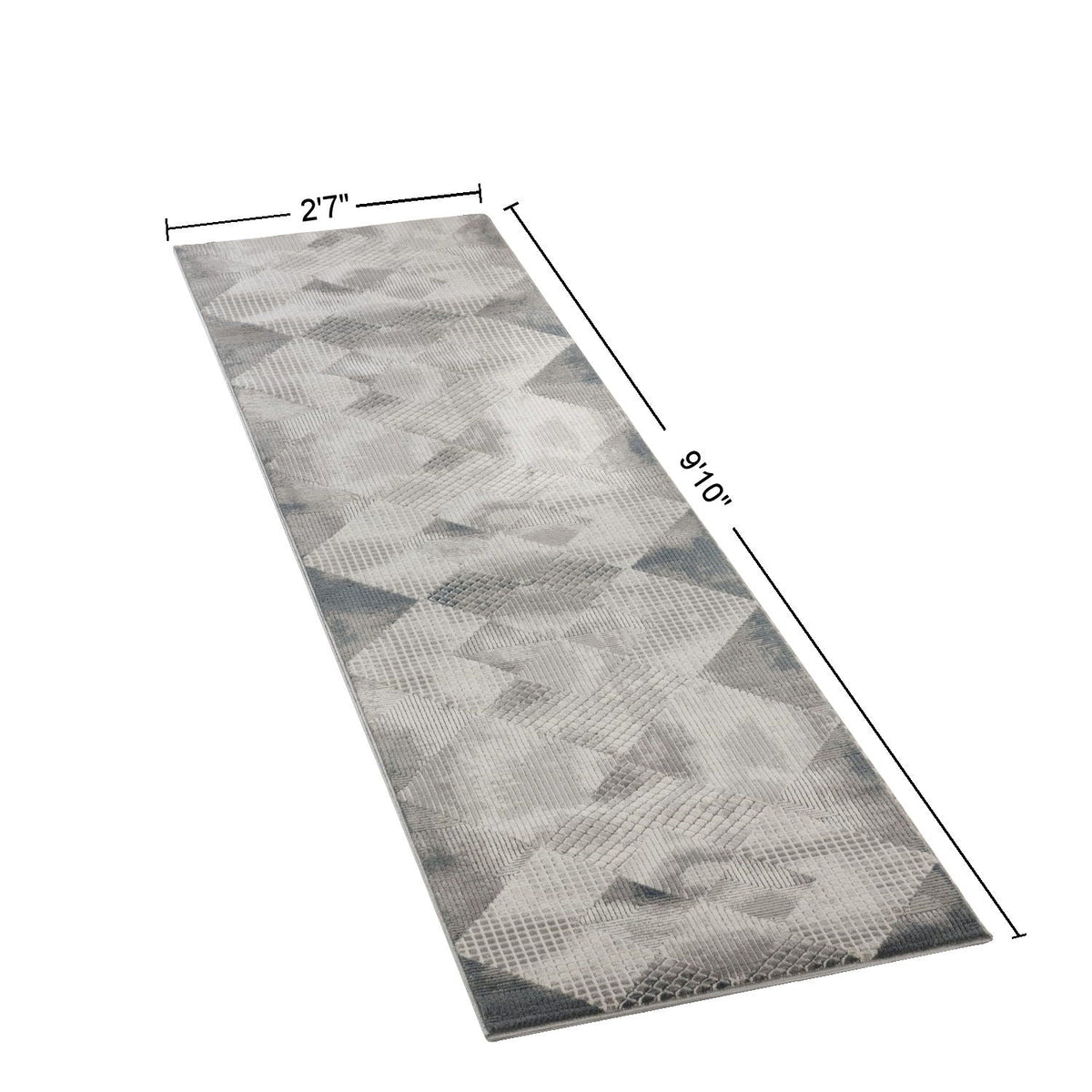 Geometric Area Rug with 3D Effect - Gray, photo 2 of 8