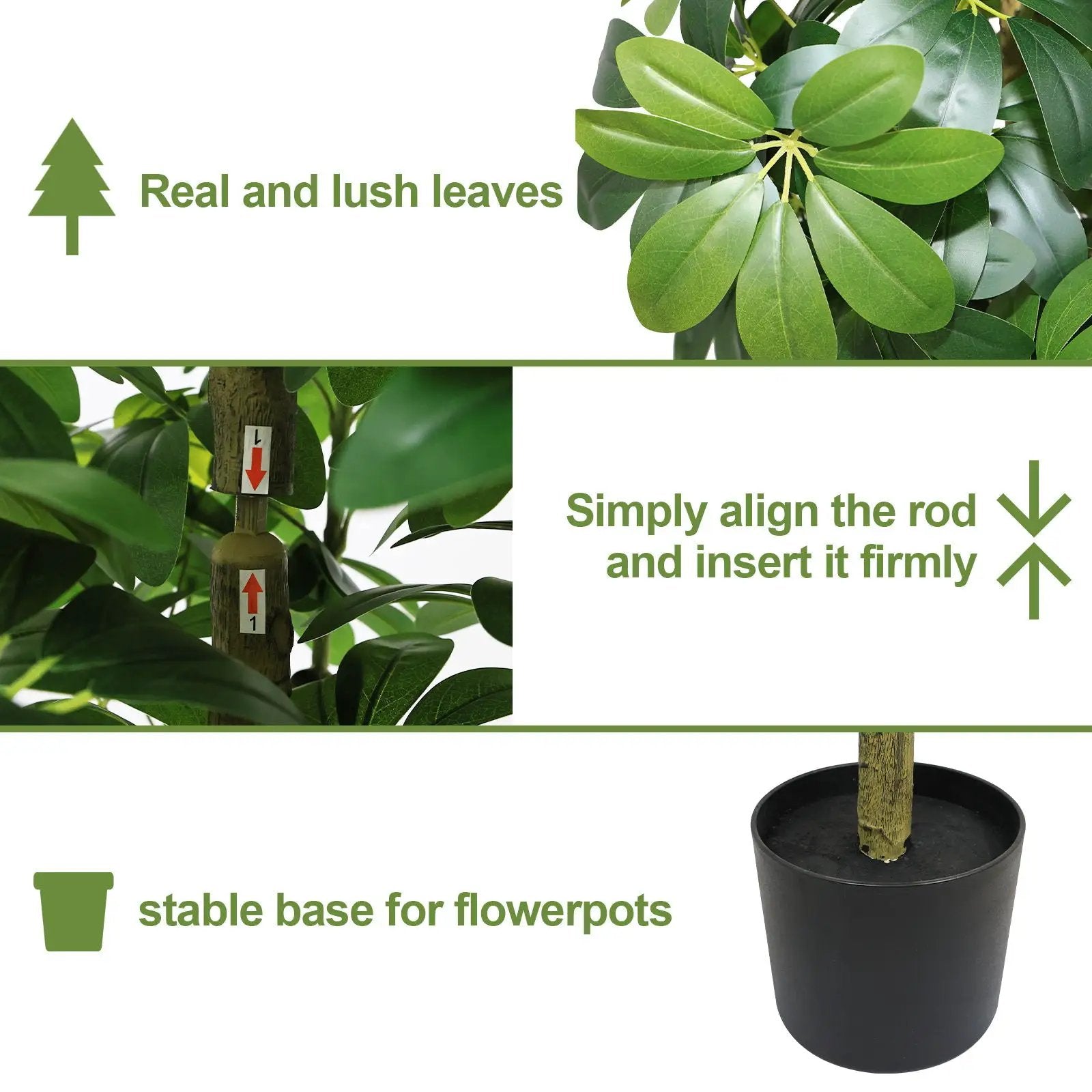 Realistic Faux Tree With Lifelike Foliage For Indoor And Outdoor Use - Green by Unique Piece Furniture