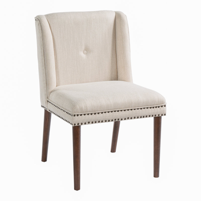 Light Luxury Rivet Upholstered Dining Chair Set of 2 by HouseOfZazla
