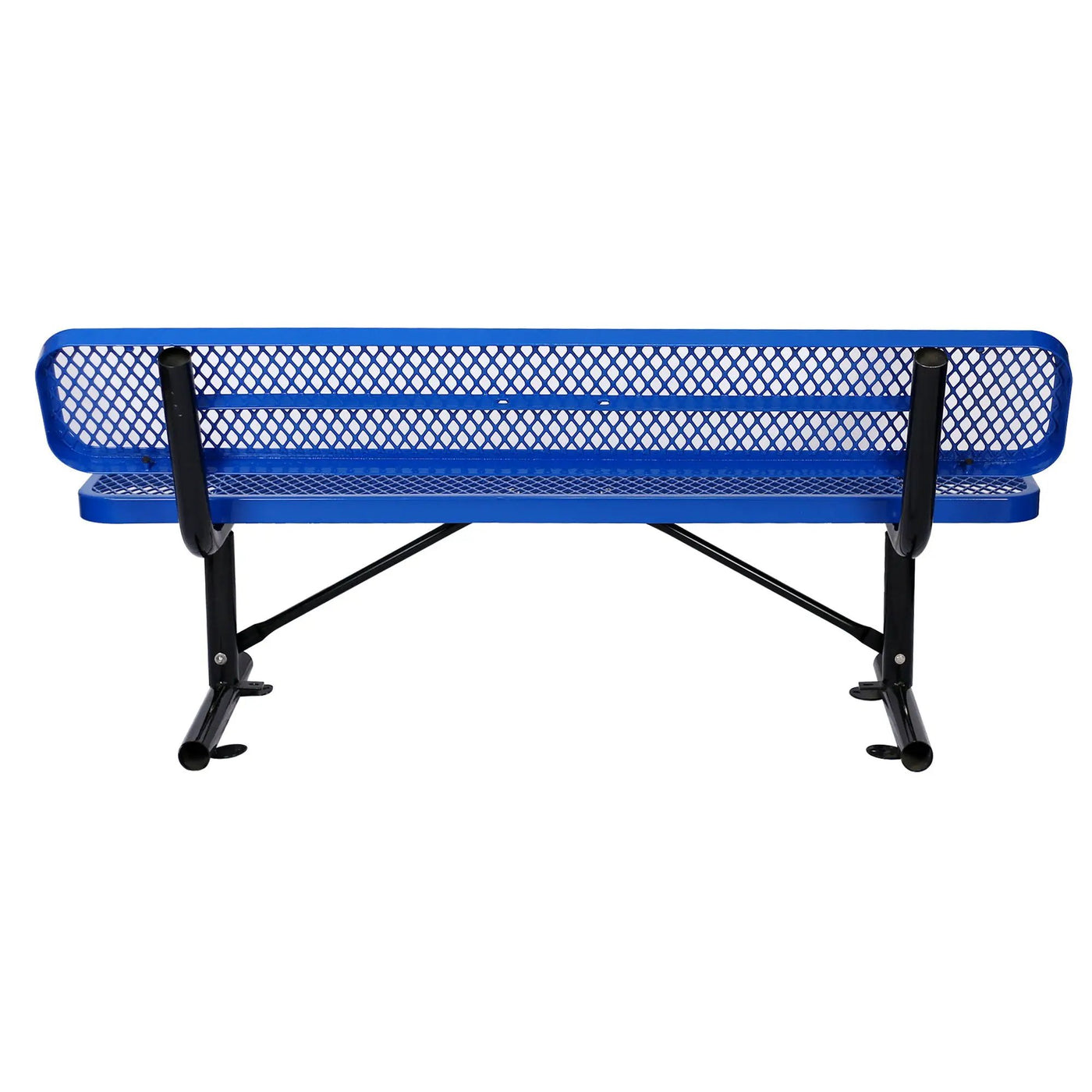 6' Outdoor Steel Bench With Backrest by HouseOfZazla